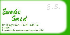 emoke smid business card
